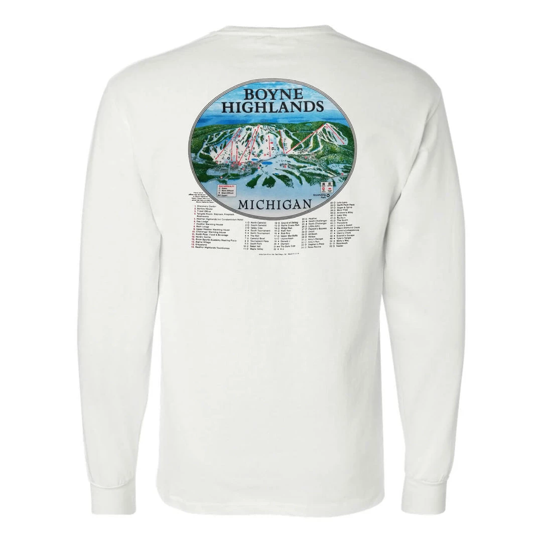 Champion Boyne Highlands Full Color Trailmap Long Sleeve Tee Womens 5 Champion Boyne Highlands Full Color Trailmap Long Sleeve Tee Womens