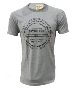 Imperial Mens I Crossed The SkyBridge In Gatlinburg Medallion Stats Artwork Tee