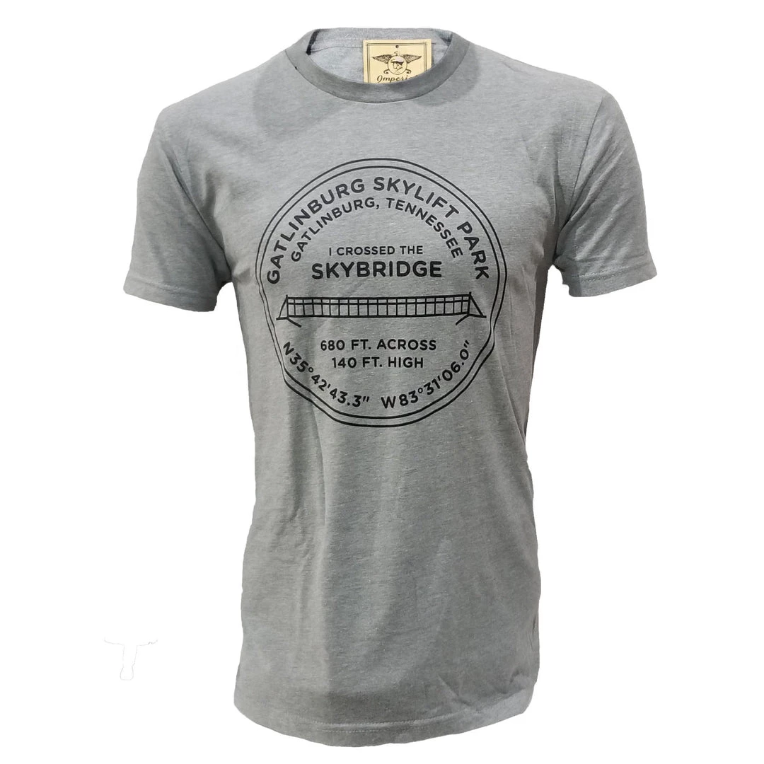 Imperial Mens I Crossed The SkyBridge In Gatlinburg Medallion Stats Artwork Tee 3 Imperial Mens I Crossed The SkyBridge In Gatlinburg Medallion Stats Artwork Tee