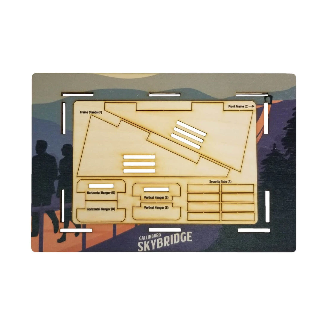 M & W Design SkyLift Park, Tennessee Gatlinburg SkyBridge Wood Photo Frame 5 M & W Design SkyLift Park, Tennessee Gatlinburg SkyBridge Wood Photo Frame