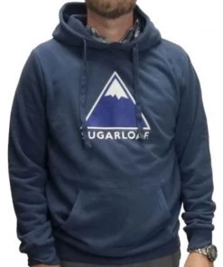Men's Sugarloaf Logo Red Jacket Pipeline Fleece Pullover Hoodie