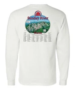 Champion Sunday River Full Color Trailmap Long Sleeve Tee Womens 7 Champion Sunday River Full Color Trailmap Long Sleeve Tee Womens